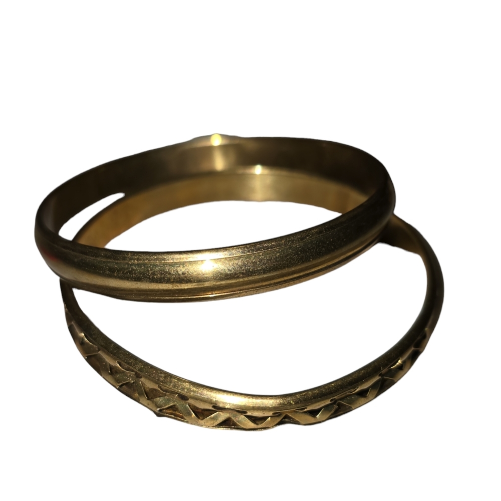 Vintage Brass Bangle Set Lot 5